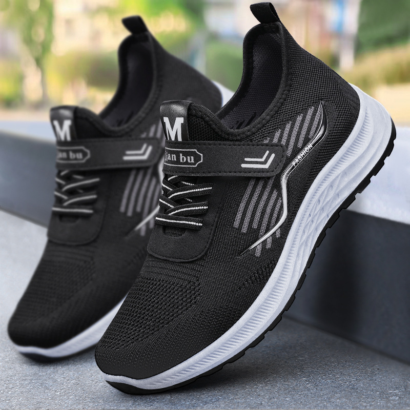 Calzado deportivo para hombre 2025 verano nuevos zapatos individuales cabello transfronterizo velcro zapatos papá zapatos casuales transpirables