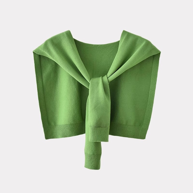 Pequeña capa de punto para mujeres de verano con primavera y otoño nuevo cardigan protector solar hombro delgado capa roja elegante