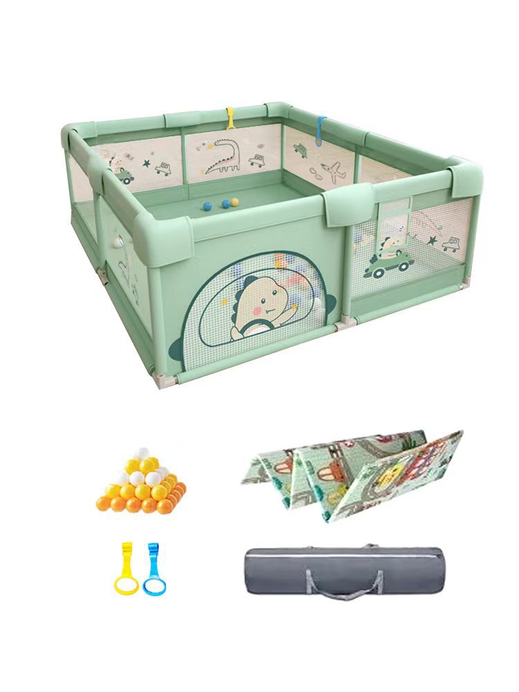 Barrera de protección para juegos infantiles para bebés sala de estar piso plegable cojín de escalada espesa interior de bebés con cerca doméstica