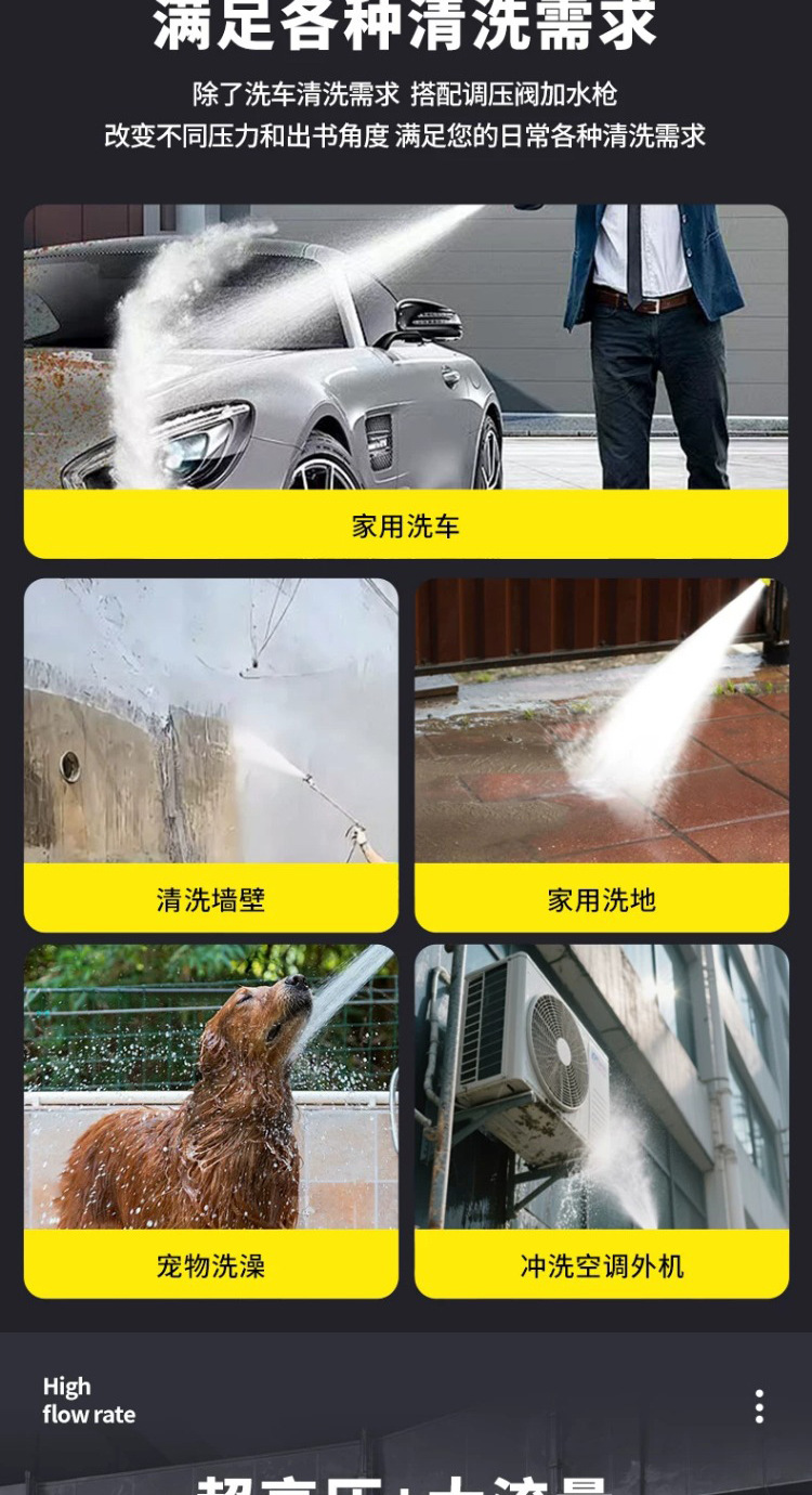 26 New Models of Installation-Free Car Washing Machines, High-Pressure Water Guns, Household 220V Portable Cleaning Machines, High-Power Floor Cleaning and Car Washing Machines