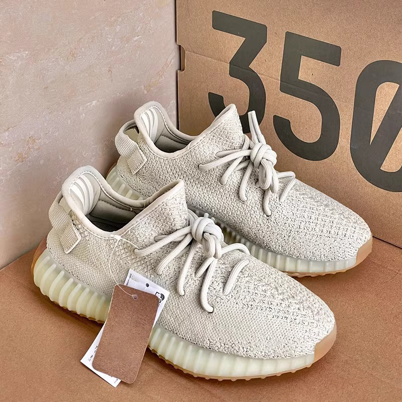 [Clearance Stock] Yeezy 350 Sesame Gray Og Yeezy New Summer Style Breathable and Versatile Sports Shoes