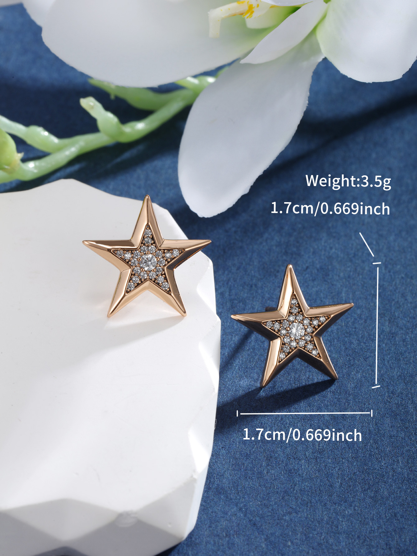 Xuping joyas de moda geométrica aretes de estrellas redondas nicho de diseño europeo y americano nicho de diseño de aretes