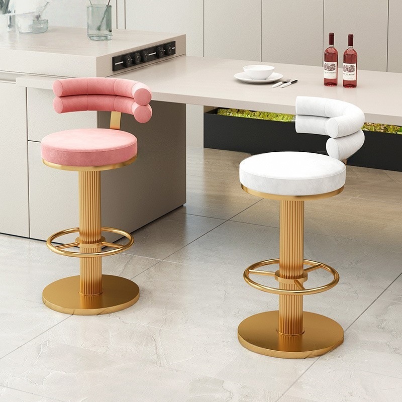 Cross-Border Direct Supply Cashier Counter Trendy Front Desk Designer Bar High Stool Bar Chair Swivel Lift