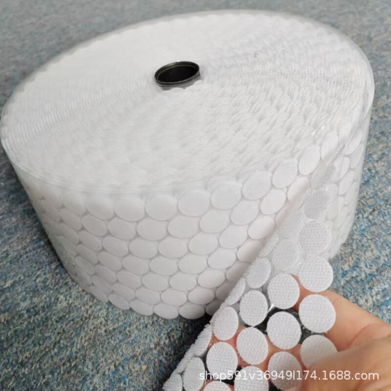 In-Stock Wholesale Double-Sided Adhesive Die-Cut Strong Adhesive Hook and Loop Fasteners with Round Dots, Circular Male and Female Hook and Loop Fasteners