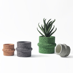 Nordic Personality Minimalist Instagram Style Colorful Moon Texture Succulent Pot Indoor Cement Planter