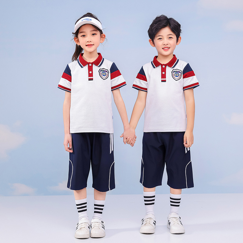 Lanyang Beibei Primary School Uniform Kindergarten Uniform Children's Sports Set Summer Short Sleeve Class Uniform Manufacturer Wholesale