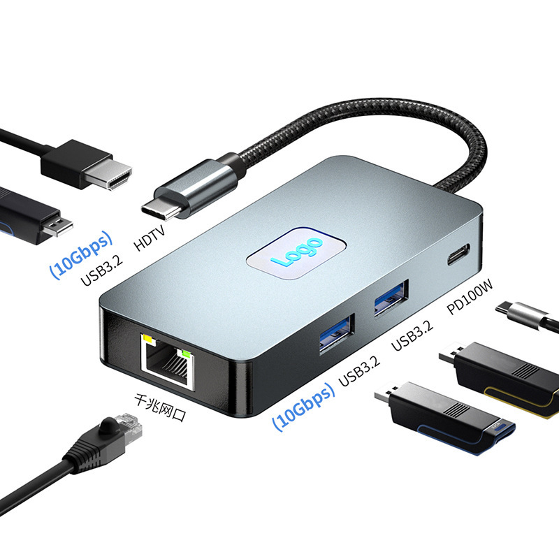 Type-c拡張ドックUSB3.2拡張器ギガビットネットポートのノートパソコンのスプリッタ11 in 1拡張ドック|undefined