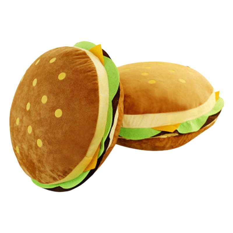 Almohada de hamburguesa Linda almohada de peluche de juguete almohada de cintura de oficina de regalo de cumpleaños para niños merienda muñeca de papas fritas al por mayor