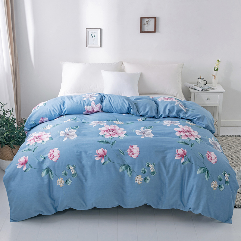 100% Cotton Single-Piece Duvet Cover, Twill Print Style, Pure Cotton Quilt Cover, Pillowcase for Student Dormitory, Single/Double Size 1.5X 2.0m