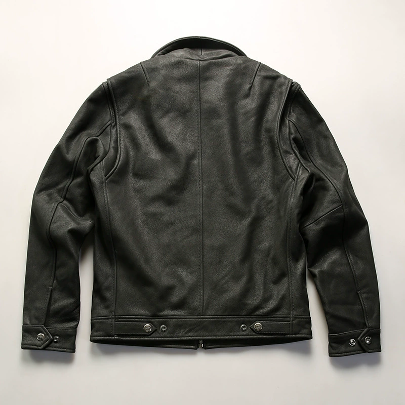 Retro matte leather jacket, American style, genuine leather