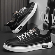 男鞋春季2025新款平底板鞋男款一脚蹬运动休闲小白鞋防滑工作鞋子