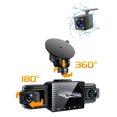 Three-Lens Dash Cam 2inch Driving recorder