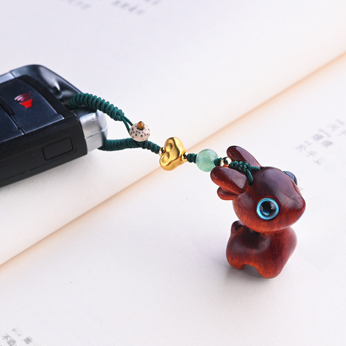 Trendy Dongwood Momo Deer Car Keychain Pendant Cute Fresh Mobile Phone Chain Pendant Creative Pendant for Men and Women 