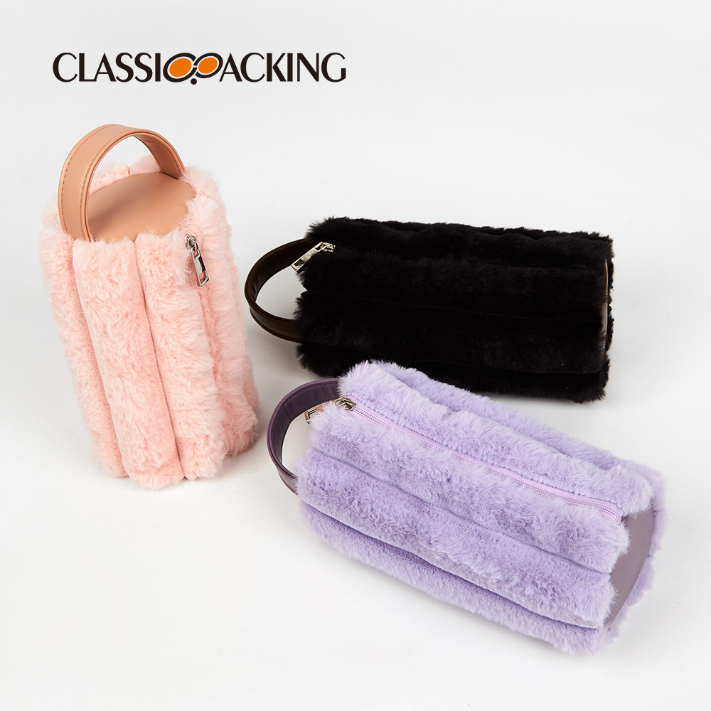 Japonés simple ins bolsa de almacenamiento de gran capacidad de alto aspecto suministros de belleza bolsa de almacenamiento multifuncional bolsa de cosméticos de felpa