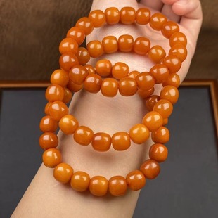 Factory wholesale natural beeswax old wax old beads bracelet waxy rich diy jewelry loose beads