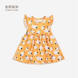 跨境爆款童装裙子女童连衣裙批发儿童云朵无袖公主裙宝宝裙批发