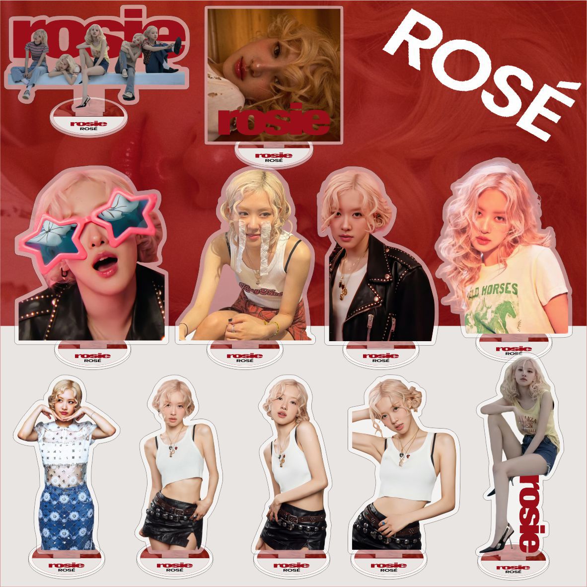 ROSE <APT.>朴彩英新款亞克力雙面立牌桌面擺件飾品明星周邊