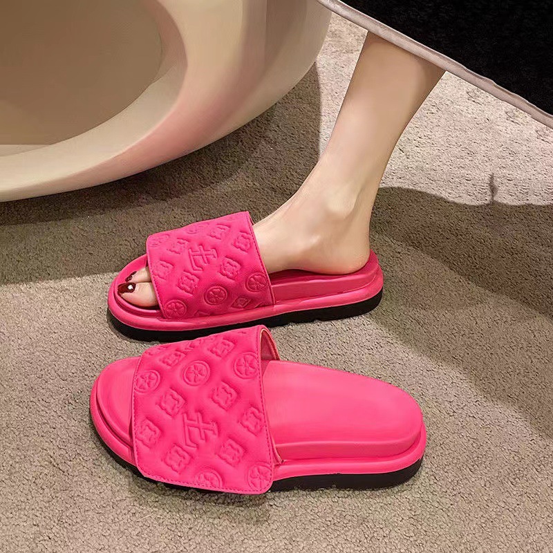 Women's Platform Sandals With Printed Velcro Summer Design_voghion.com