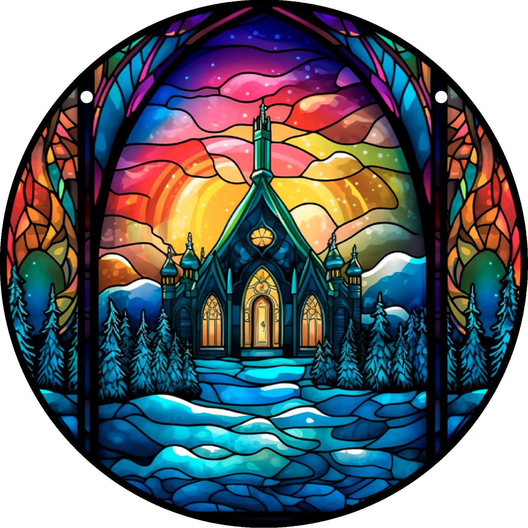 Transfronterizo nuevo coche accesorios magnífico redondo mariposa casa adornos de acrílico material de Navidad decoraciones para el hogar