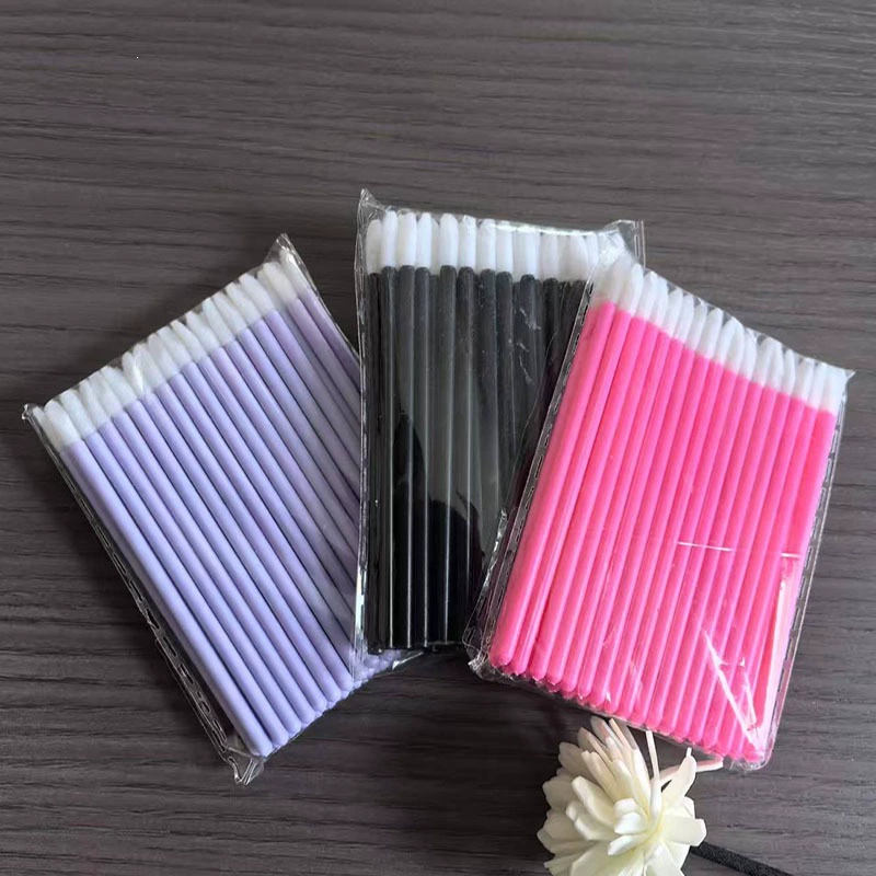 Гроссборд hygienic solid rod lip brush flocked bevel design non-shedding eyelash mousse brush manufacturer wholesale lipstick lip