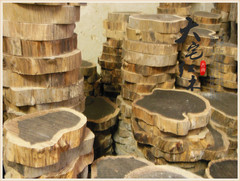 T9J5 Purple Sandalwood Base Black Ebony Wood Raw Wood Tree Root Red Wood Natural Carved Solid Wood Sculpture Tea Pot Tray 