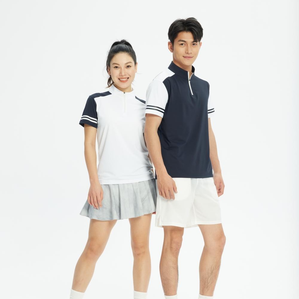 Deportes ocio Polo de mangas cortas mujeres y hombres con solapa clásica versátil rápido secado tenis transpirable bádminton ropa deportiva impresa