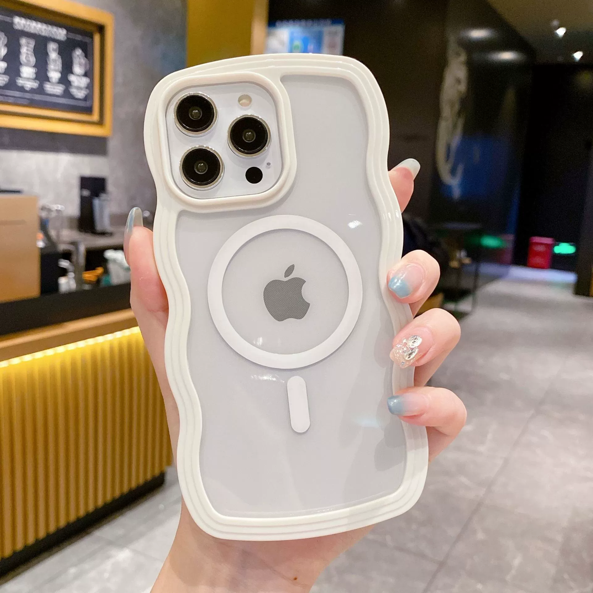 Чехол для iPhone 15 совместимый, волнообразный дизайн, защитный чехол, 2 в 1, 15 Pro Max