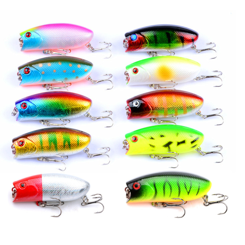 Luya bait new product [8 color wave lie prone] bait water surface is fake bait bionic bait 6cm/10.4g plastic hard bait
