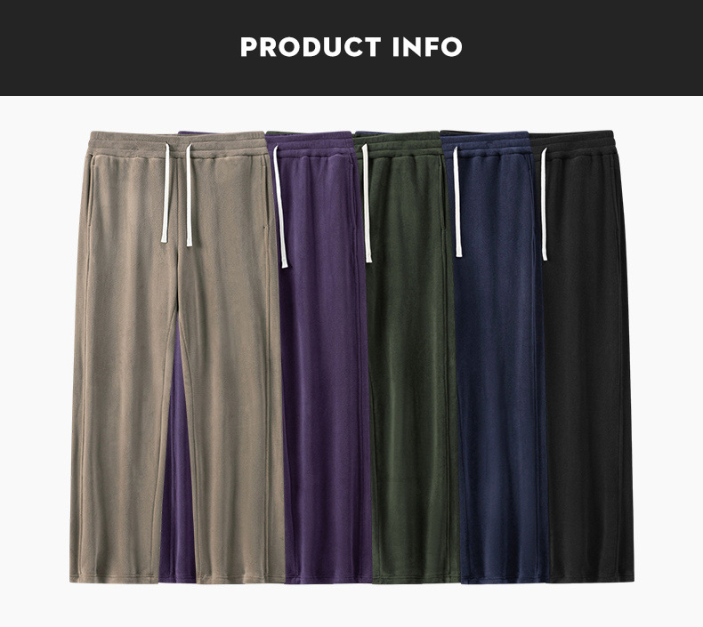 Heren winterjoggingbroek met fleecevoering - 360 g dubbelzijdige Sherpa thermische loungebroek, relaxte pasvorm en rechte pijpen (maten M-4XL)_voghion.com