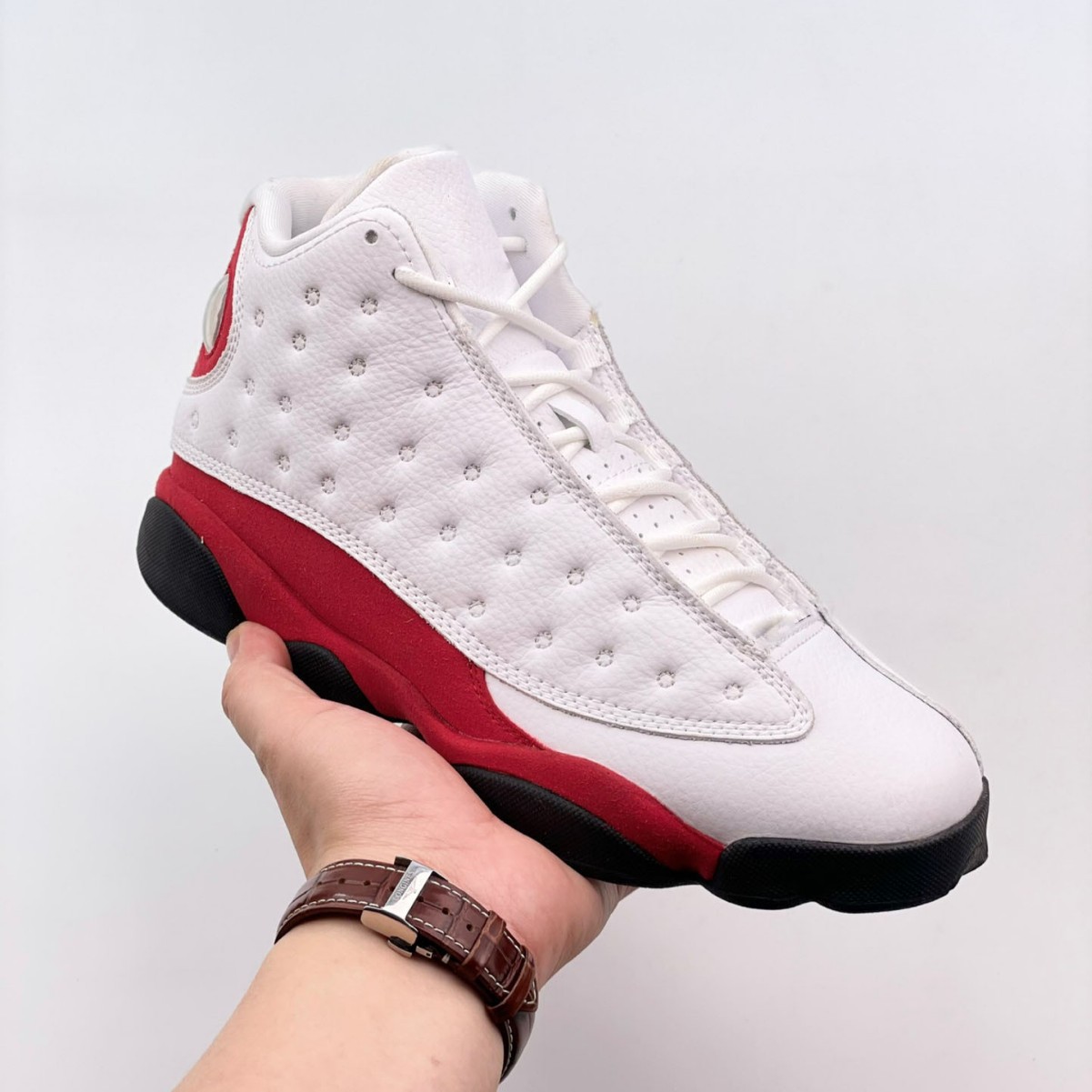 Placa de carbono original transfronteriza de otoño de alto nivel blanco marrón trigo AJ13 serie de zapatos de baloncesto de 47.5 yardas zapatos deportivos para hombres image 3
