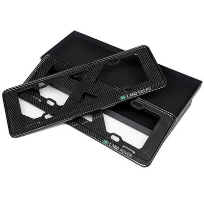 License plate holder/license plate holder | License Plate Frame License Plate Frame - land-rover-logopair-real-carbon-fiber