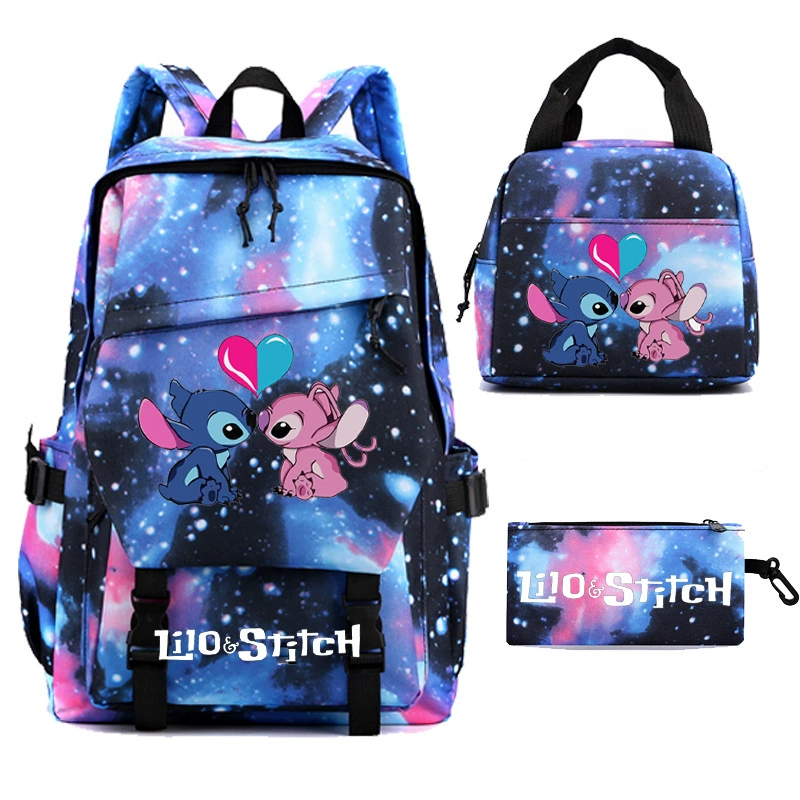 Рюкзак Stitch Star Baby Stidi, сумка для риса и ручка, студенческие сумки, сумки из трёх частей