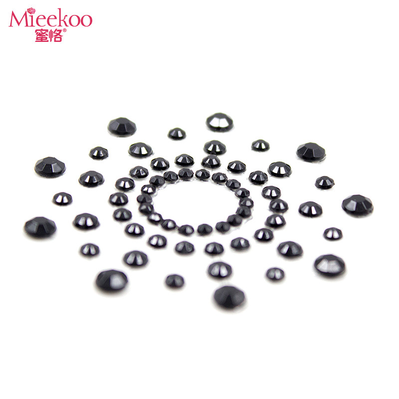Mikoku Erotic Blood Drop Snowflake Black Bra Pad for Women Invisible Nipple Pad 7291