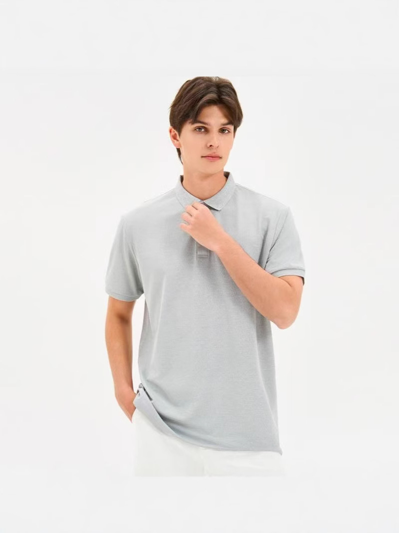 Primavera y verano para hombres y mujeres 7A antibacterianos de manga corta suelta polo suave piel libre de quemar camisa elástica al por mayor