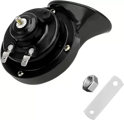 Car horn/tweeter snail horn car waterproof - single-black-12v