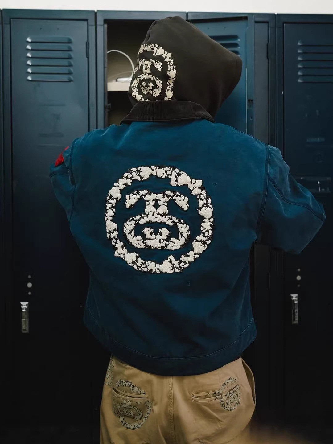 Chaqueta de Trabajo Retro Americana con Cierre y Cuello de Solapa STU x DT para Parejas | Protección contra el Viento
