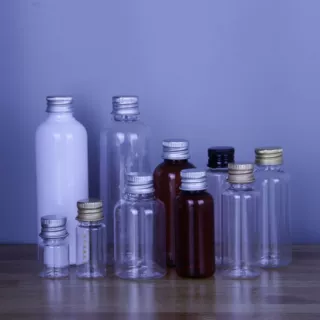 现货60 100 120 200 300 毫升PET透明塑料瓶铝盖乳液分装液体瓶