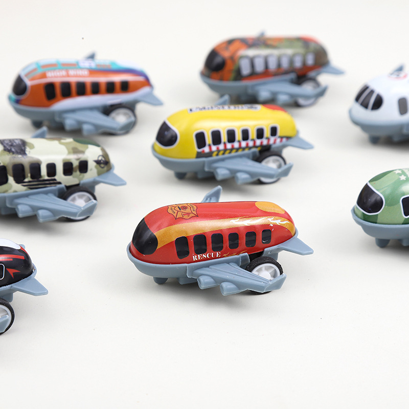 Simulación de avión de pasajeros pequeño, mini aleación para niños, modelo de juguete de avión de dibujos animados, avión pequeño de hierro de metal