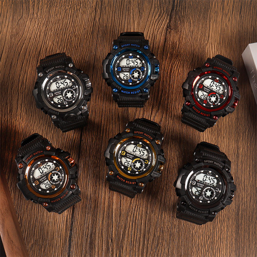 Junior and high school students' youth electronic watch—unisex design, perfect for outdoor sports, with shatter-resistant, water-resistant features and a luminous night alarm function.