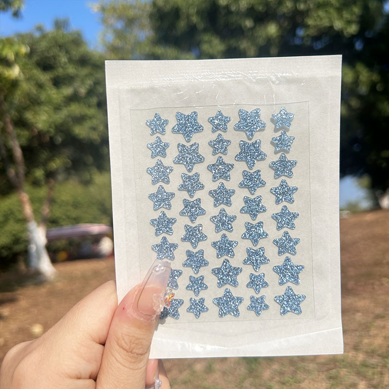 水胶体净痘贴彩色五角星痘痘贴物理吸脓舒缓隔离彩妆闪粉|undefined
