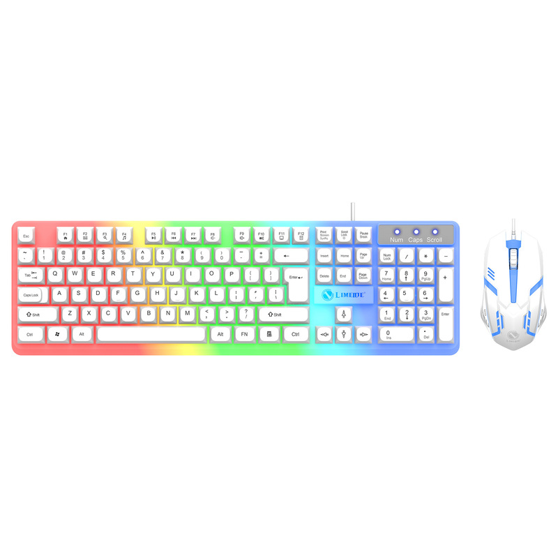 AOC KM100有線USB懸濁発光キーボードマウスセットパソコン茶軸手触りオフィスゲームキーボード|undefined