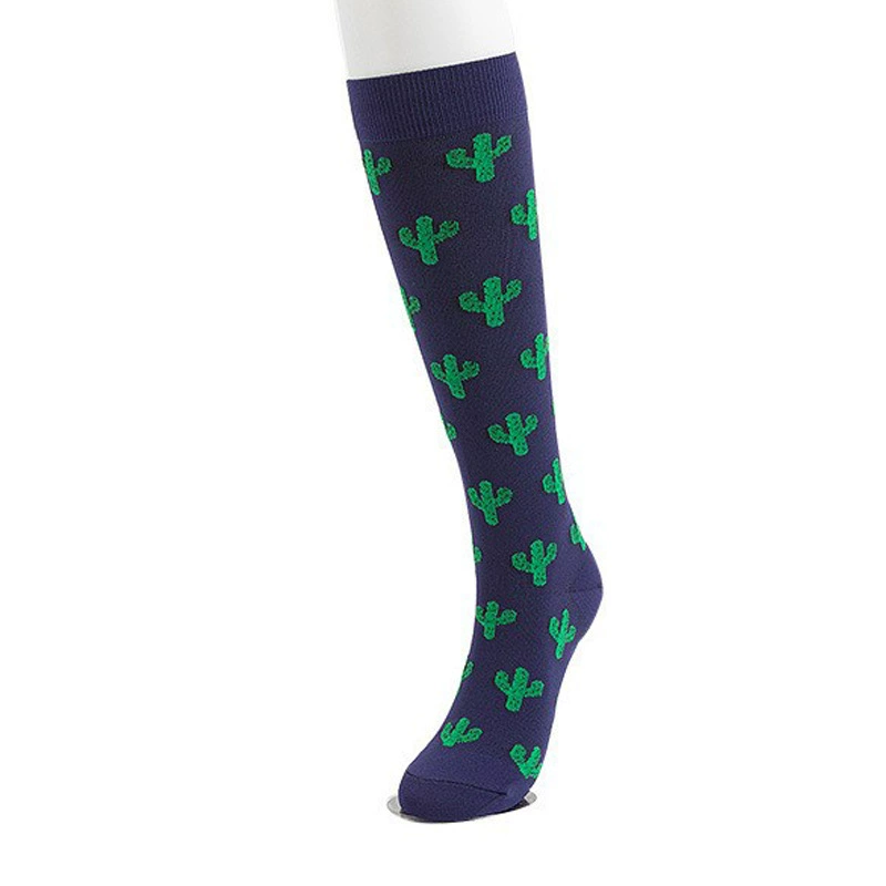 Compression Running Socks, Unisex Jacquard Knee-High Socks, Multiple Patterns, S/M & L/XL