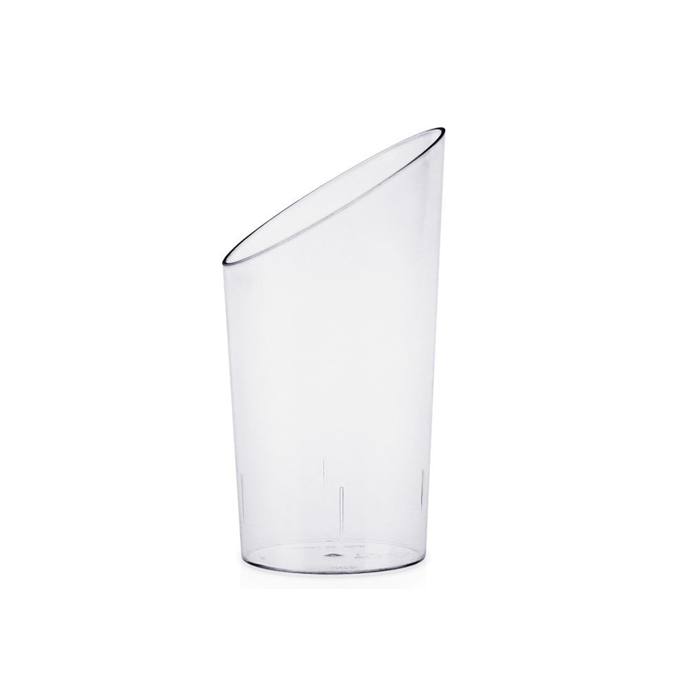 Disposable E-Commerce Hot Product 65ml Chocolate Dessert Appetizer Pudding Cake Oblique Round Plastic Cup with Spoon