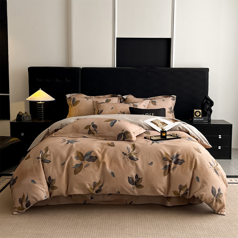 American-Style Ins Pure Cotton Brushed Four-Piece Set, All-Cotton Thickened Autumn and Winter Bed Sheet, Duvet Cover, Fitted Sheet, Three-Piece Bedding Set 4 American-Style Ins Pure Cotton Brushed Four-Piece Set, All-Cotton Thickened Autumn and Winter Bed Sheet, Duvet Cover, Fitted Sheet, Three-Piece Bedding Set 4