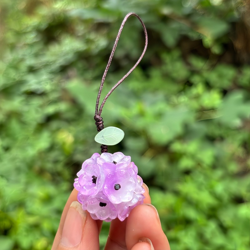 【有球必应】手工编织琉璃花球手机挂件绣球花包包挂饰车挂小礼物|undefined