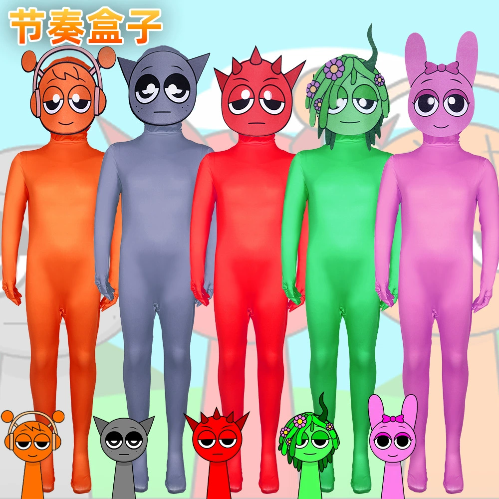 Кроссборер новый продукт Sprunki Plush ритм-бокс косплей костюм игровая периферия одежда комбинезон