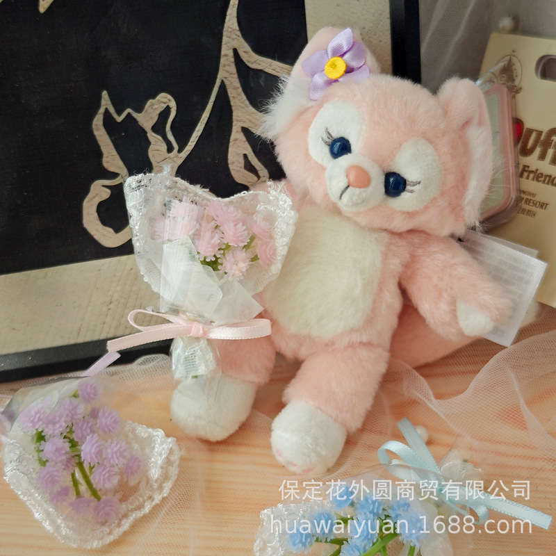 迷你仿真满天星小花束手捧花戴露贝儿娃娃DIY装饰镶钻饰品配件|undefined