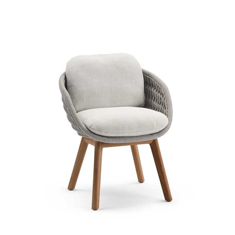 Silla de comedor (teca importada + cuerda de olivin)