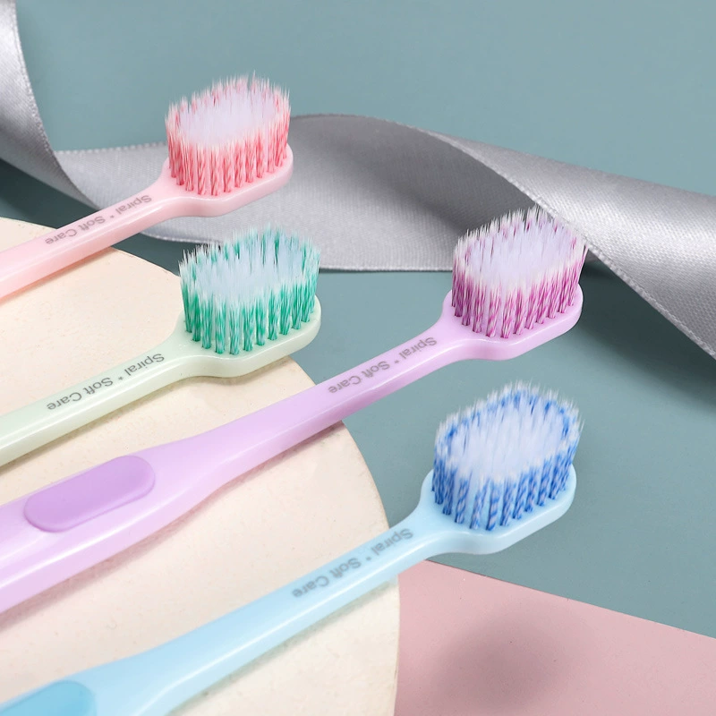 Dr. Bai взрослая Мягкая Щетина зубная щетка с широкой головкой японская большая головка спиральная щетина Студенческая пара семейная зубная щетка из двух частей