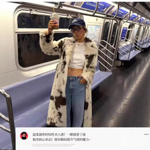 亚马逊跨境2026年长款仿皮草外套时尚欧美风环保皮草气质简约外套